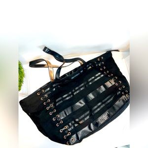 USED WOMEN’S VICTORIA SECRET BLK/BRONZE TOTE BAG